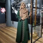 Image of Bottle-Green-Embroidery Gown at 2500 BDT