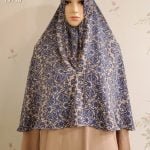Image of Non transparent floral design hijab
