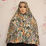 Image of Non transparent floral design hijab