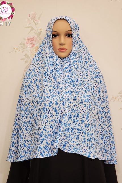 Image of Non transparent floral design hijab