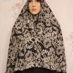Image of Non transparent floral design hijab