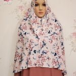 Image of Non transparent floral design hijab