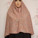 Image of Non transparent floral design hijab