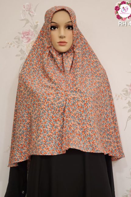 Image of Non transparent floral design hijab