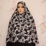 Image of Non transparent floral design hijab