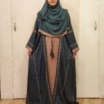 Embroidery Dubai Abaya Green