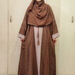 Image of brown Dubai abaya