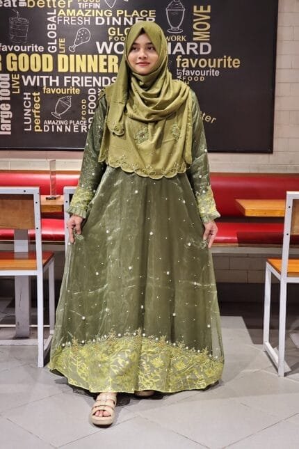 Image of Olive Color Gown