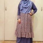 Image of blue floral design Gown