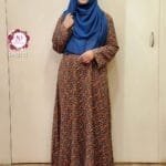 Image of floral design maroon borkha