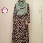 Image of floral design black borkha