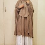Non Transparent Free Size Khimar With niqab. Perfect for Umrah, Hajj or Regular wear