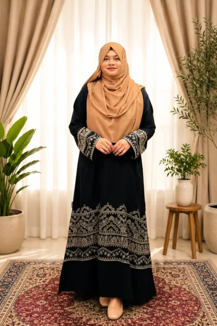 নতুন ওয়ান পার্ট এমব্রয়ডারি গাউন | Luxury Burkha Collection