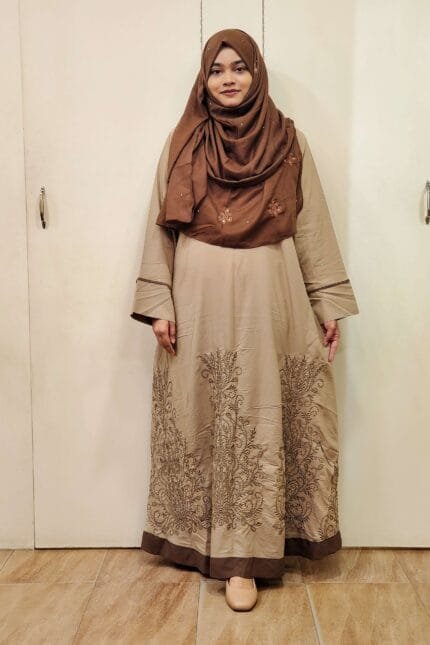 Image of Cashmellone Fabric Embroidery Borkha