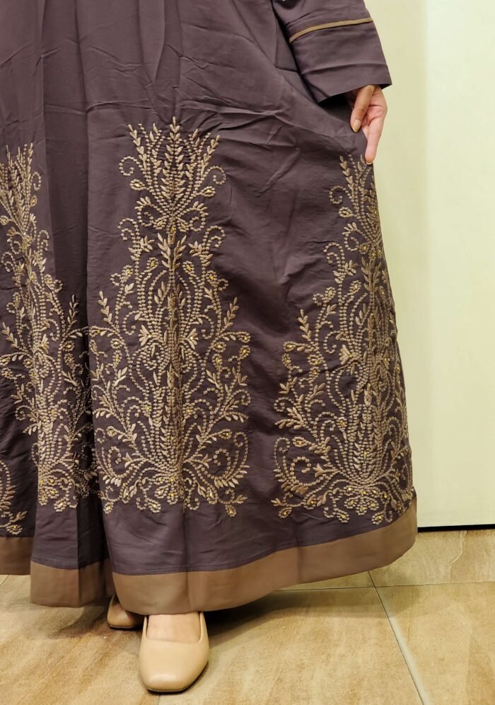 Image Of Cashmellone Fabric Embroidery Borkha