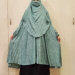 Made with soft non-transparent Korean crepe material. Free size. Niqab is attached. Hand elastic