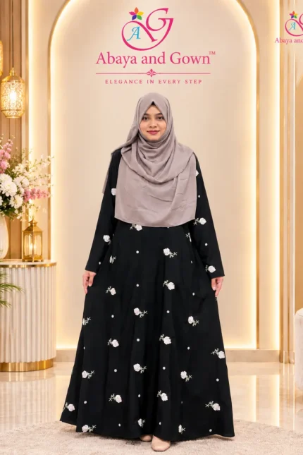 Image Of Black Embroidery Borka