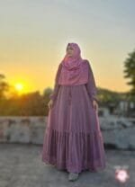 ডাবল পার্ট গাউন নরম জর্জেট ফ্যাব্রিক - Image 3