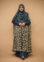 Image of pocket cape Georgette print