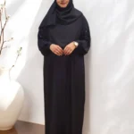 Image of Black Karchupi Work Dubai Abaya