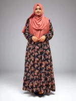 Image of Elegant Printed Double Part Gown