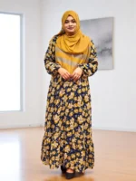 Image of Georgette Print Double part Gown