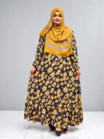 Image of Georgette Print Double part Gown
