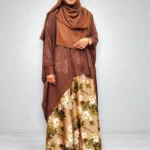 Image of Dubai silk Burkha and Cape Set
