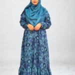 Image of double part georgette fabric gown