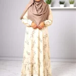 Image of double part georgette fabric gown