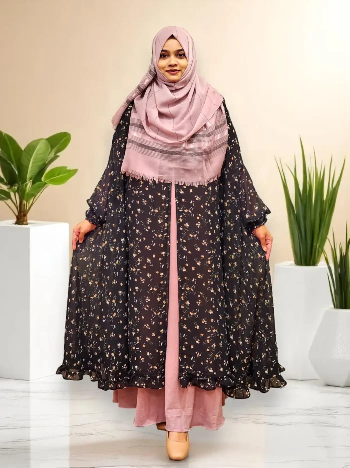 Image of Georgette Floral Fusion Cape