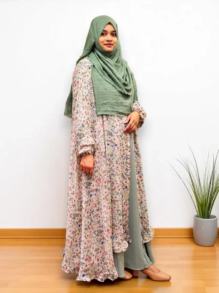 Image of Georgette Floral Fusion Cape