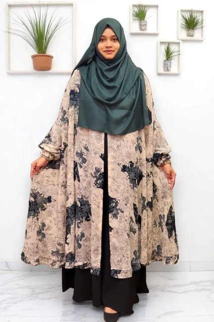 Image of Georgette Floral Fusion Cape