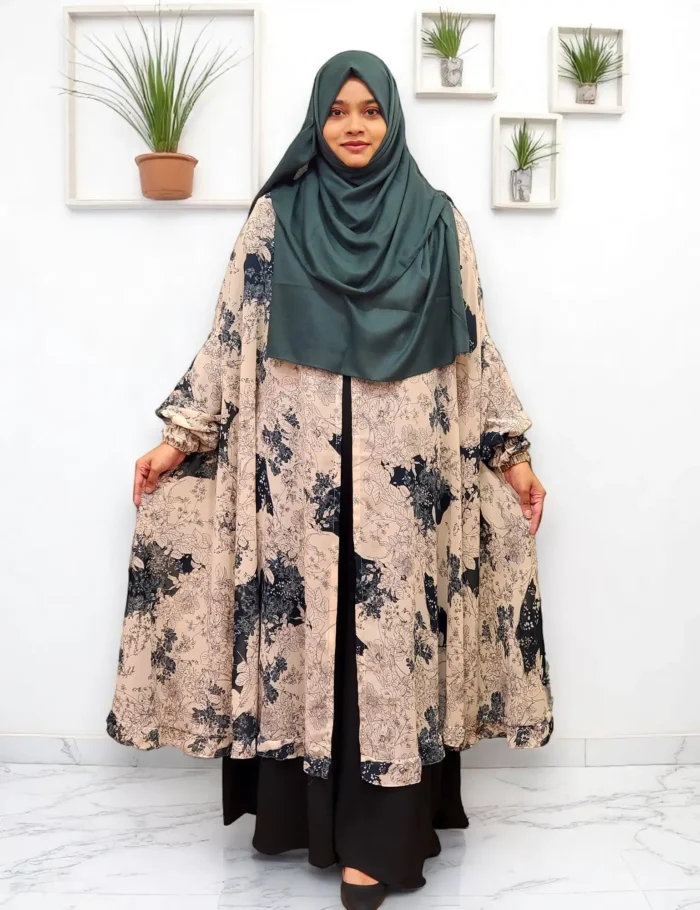 Image of Georgette Floral Fusion Cape