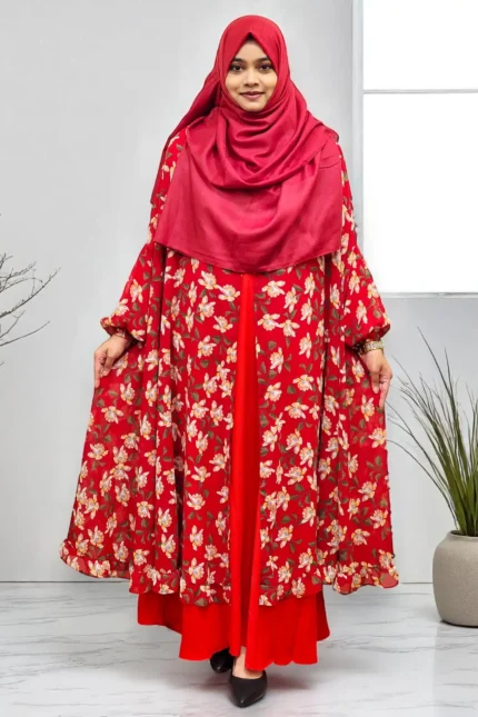 Image of Georgette Floral Fusion Cape