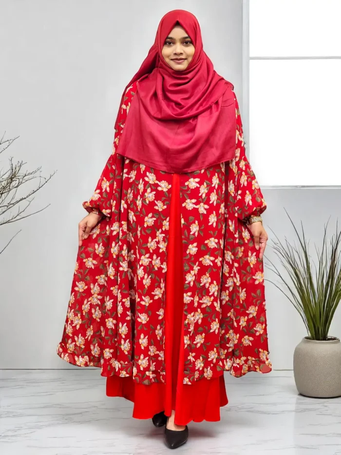 Image of Georgette Floral Fusion Cape