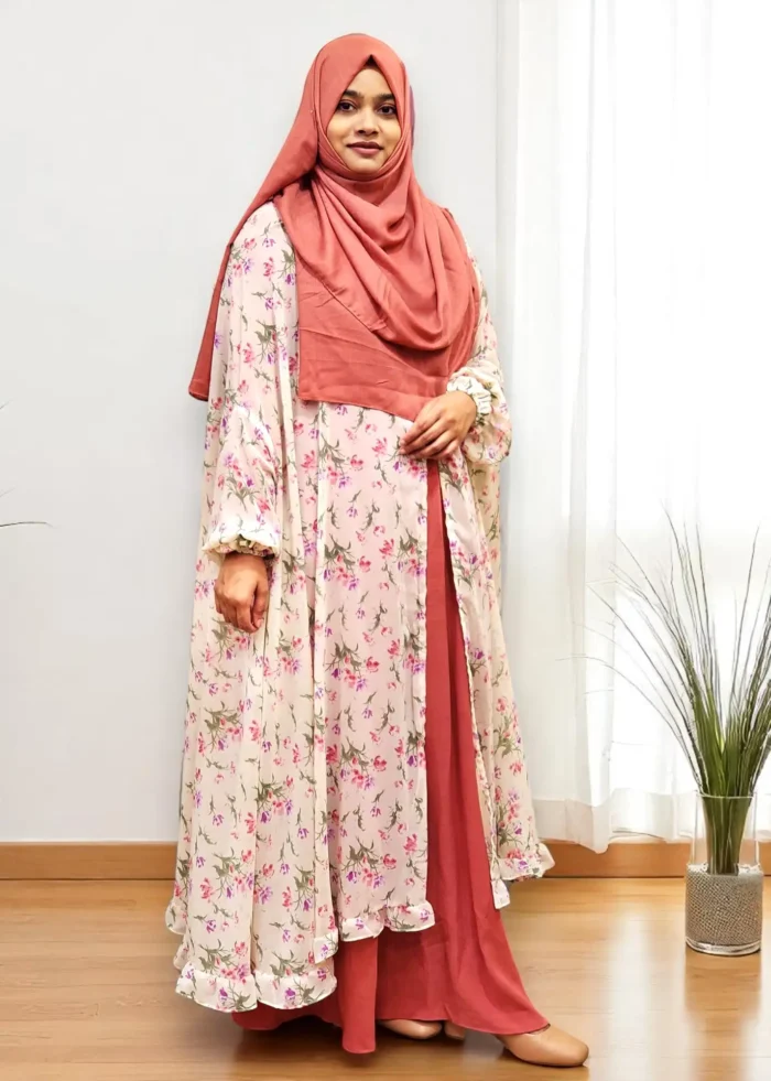 Image of Georgette Floral Fusion Cape
