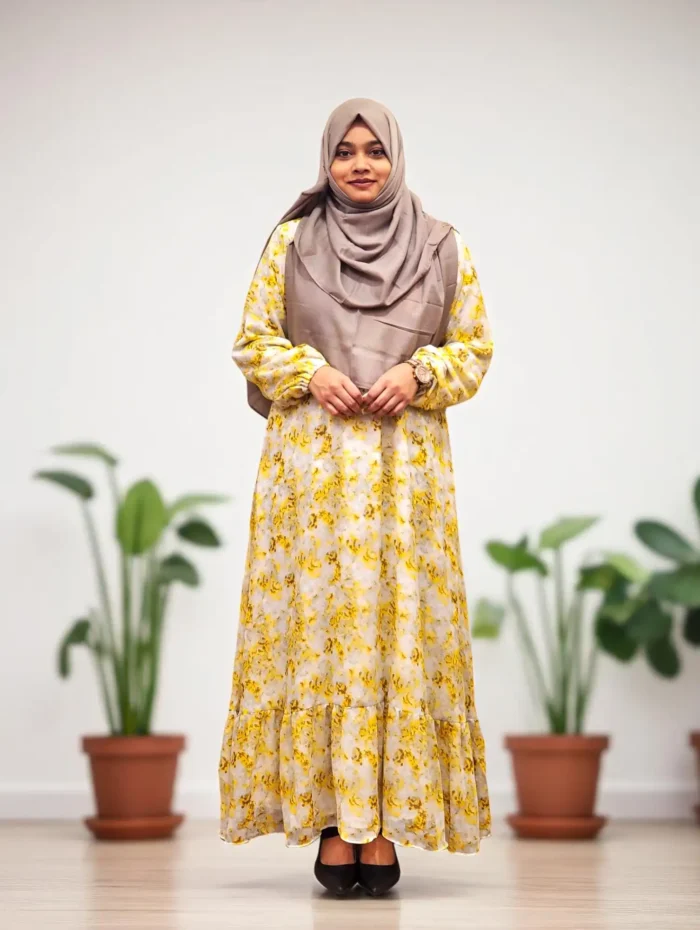 Image of Georgette Double Part Gown