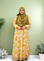 Image of Printed Double Part Gown
