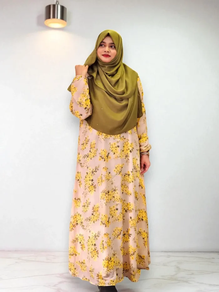 Image of Printed Double Part Gown