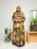 Image of Double Part Printed Gown