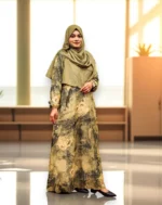 Image of Double Part Printed Gown