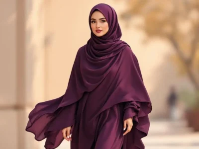 π§ How to Choose the Right Khimar for Your Face Shape and Body Type 11 Image of Pear-Shaped Body Muslim woman wear khimar