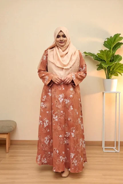 Image of Alex Fabric Printed Pocket Borkha