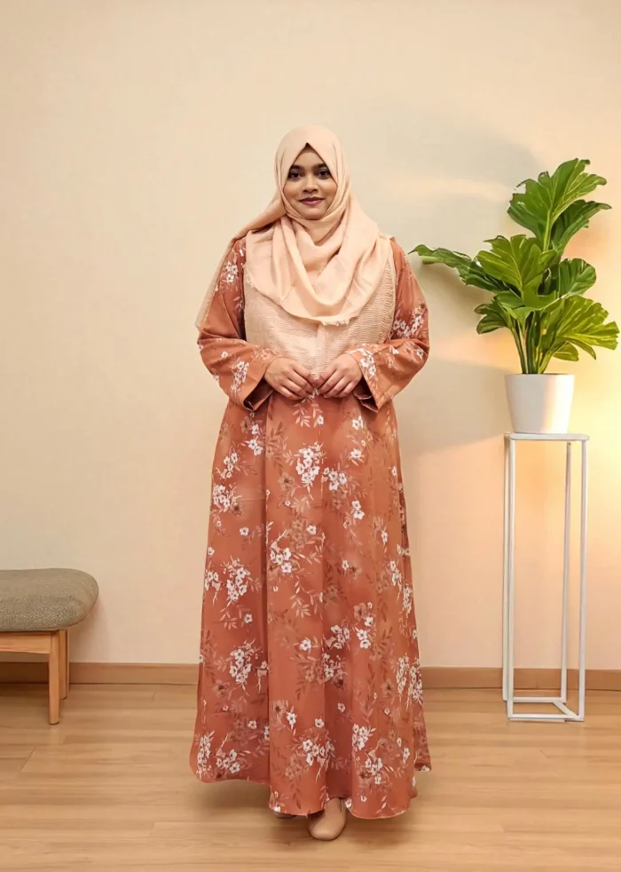 Image of Alex Fabric Printed Pocket Borkha