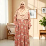 Image of Alex Fabric Printed Pocket Borkha