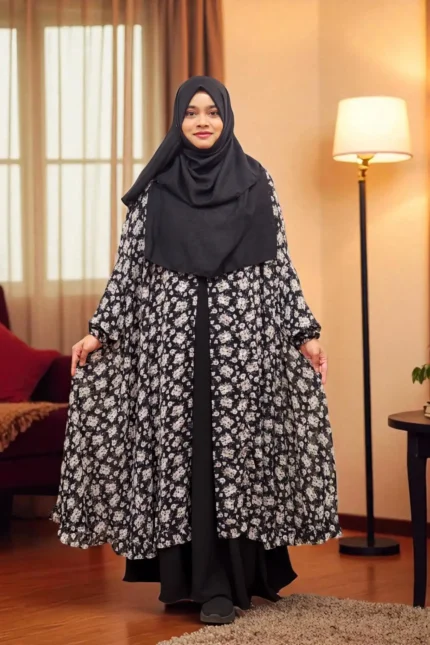 Image of Printed Georgette Fusion Cape