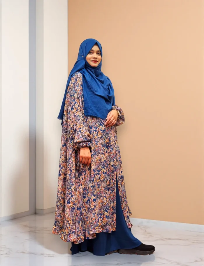 Image of Georgette Printed Fusion Cape