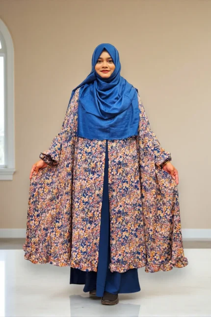 Image of Georgette Printed Fusion Cape