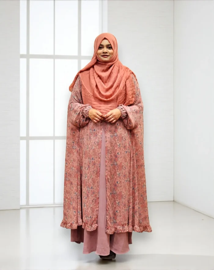 Image of Georgette Printed Fusion Cape